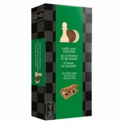 ASMODEE Jeu D’échecs / Chess – Jeu D’Échecs Et De Dames Pliable (en Bois)