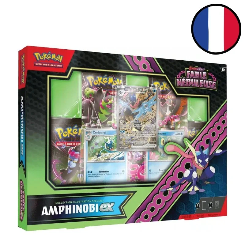 ASMODEE Pokémon EV065 : Fable Nébuleuse – Coffret Ex Collection Spéciale : Amphinobi-ex ou Hyporoi-ex (5B) (Q3 24)