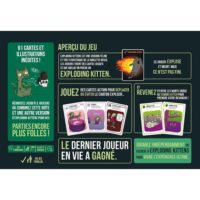 ASMODEE Exploding Kittens : Zombie Kittens â Image 3